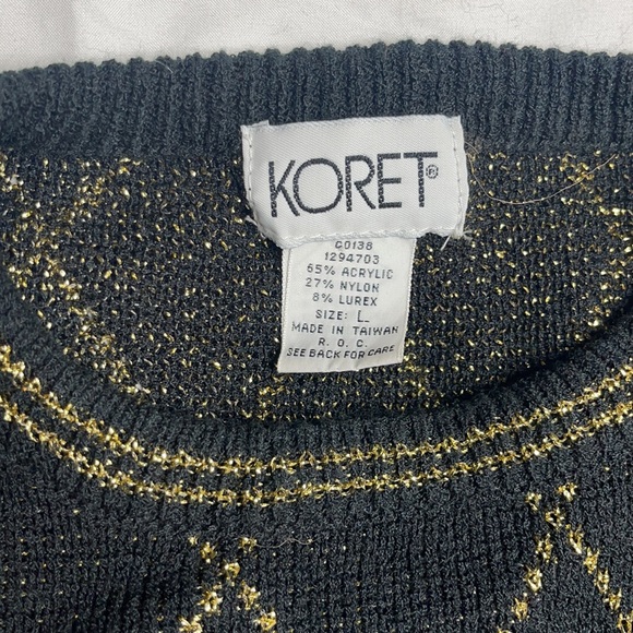 Ladies black and gold sweater L - Picture 2 of 3